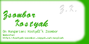 zsombor kostyak business card